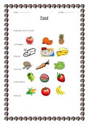 English worksheets: Circle The Correct Picture