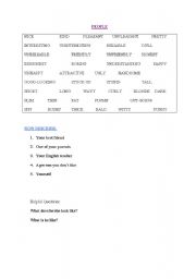 English Worksheet: PEOPLE