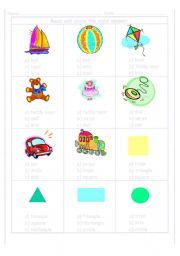 English Worksheet: Toys
