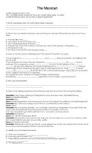 English worksheet: The Mexican - Video Guide