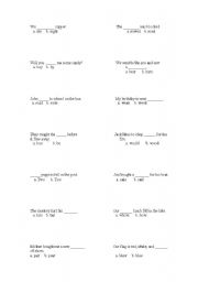 English worksheet: Homophones