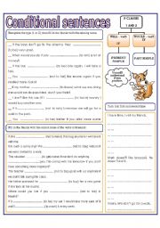 English Worksheet: CONDITIONAL SENTENCES type 1 and 2