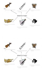 English worksheet: musical instruments