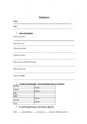 English worksheet: Test/Worksheet 5 grade