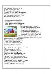 English Worksheet: Three little pigs 2 