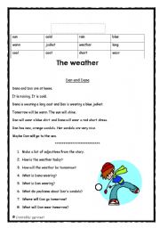 English Worksheet: The Weather