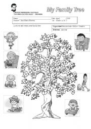 English Worksheet: family tree 