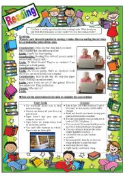 English Worksheet: reading e-books VS reading printed books