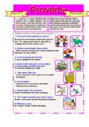 English Worksheet: Proverbs