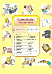 English Worksheet: Present Perfect Simple Passive Voice