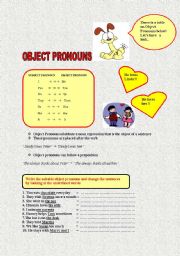 English Worksheet: OBJECT PRONOUNS