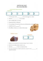 English Worksheet: Delicious recipes