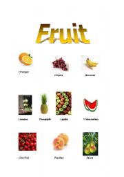 English worksheet: Fruits 