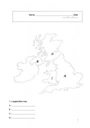 English Worksheet: United Kingdom - Countries