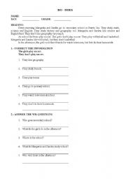 English worksheet: exercises DO - DOES