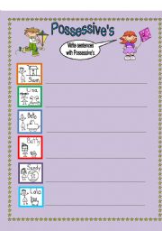English Worksheet: POSSESSIVE´S