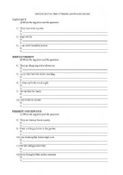 English worksheet: Present Simple and Continuous