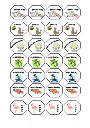 English Worksheet: Stickers (2 PAGES)