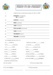 English worksheet: VERB TO BE