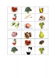 English Worksheet: Bingo -Food