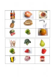 English Worksheet: Bingo - Food Part II
