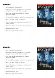 English Worksheet: Identity