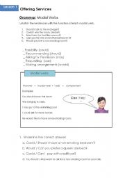 English Worksheet: Modal Verbs