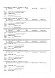 English worksheet: health problems