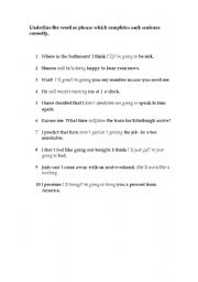 English Worksheet: Future 