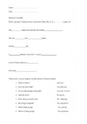 English worksheet: second year test