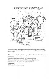 English Worksheet: welcome winter