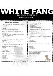 English worksheet: WHITE FANG - BOOK REVIEW MULTIPLE CHOICE