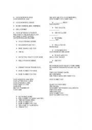 English Worksheet: greetings 