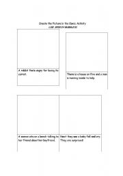 English Worksheet: Comic Strip draw the story