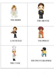 English Worksheet: 12 flashcards weddings