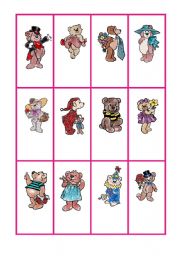 English Worksheet: teddy bears flashcards