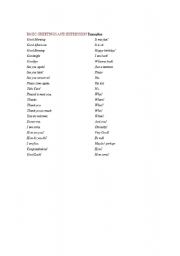 English Worksheet: BASIC GREETINGS AND EXPRESSIONS