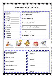 English Worksheet: PRESENT CONTINUOUS