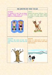 English worksheet: SEASONS