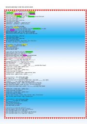 English Worksheet: Final pages of the Bob Marley Song 