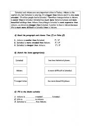 English worksheet: comparative