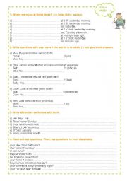 English Worksheet: WAS or WERE?