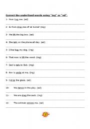 English Worksheet: spelling rules