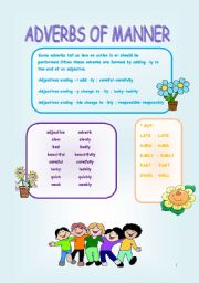 English Worksheet: ADVERBS OF MANNER