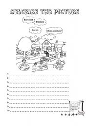 English Worksheet: describe the picture