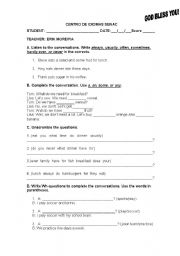 English worksheet: TEST