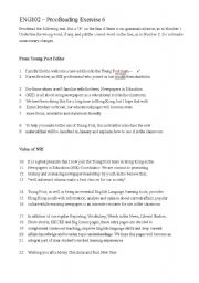 English worksheet: proofreading exercise 6