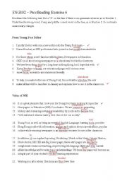 English worksheet: proofreading exercise 6_key