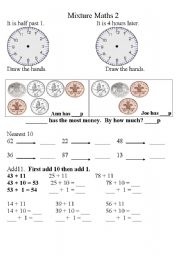 English worksheet: Maths Mixtrue 2