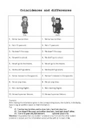 English Worksheet: SO DO I / I DO TOO...